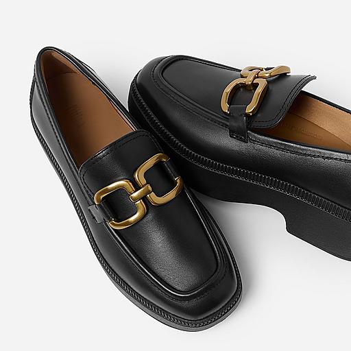 Women's F-Luma Square-Chain Leather Loafers | FitFlop US
