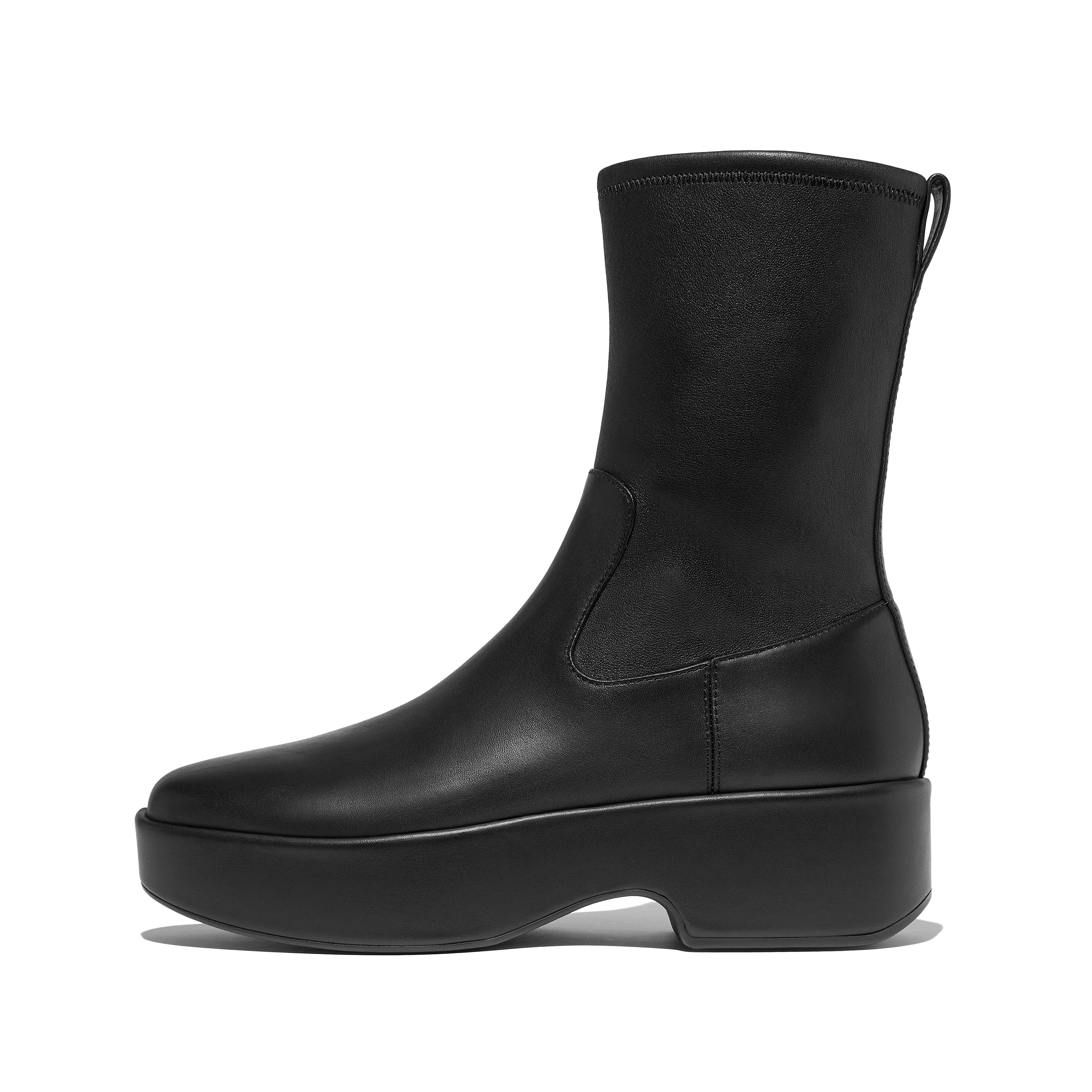 Women F-LUMA Stretch Leather Demi-Wedge Mid-Calf Boots, Full Price