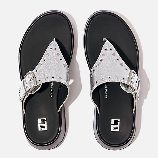Women's F-Mode Leather Toe-Posts | FitFlop US Women's F-Mode Leather Toe-Posts | FitFlop US
