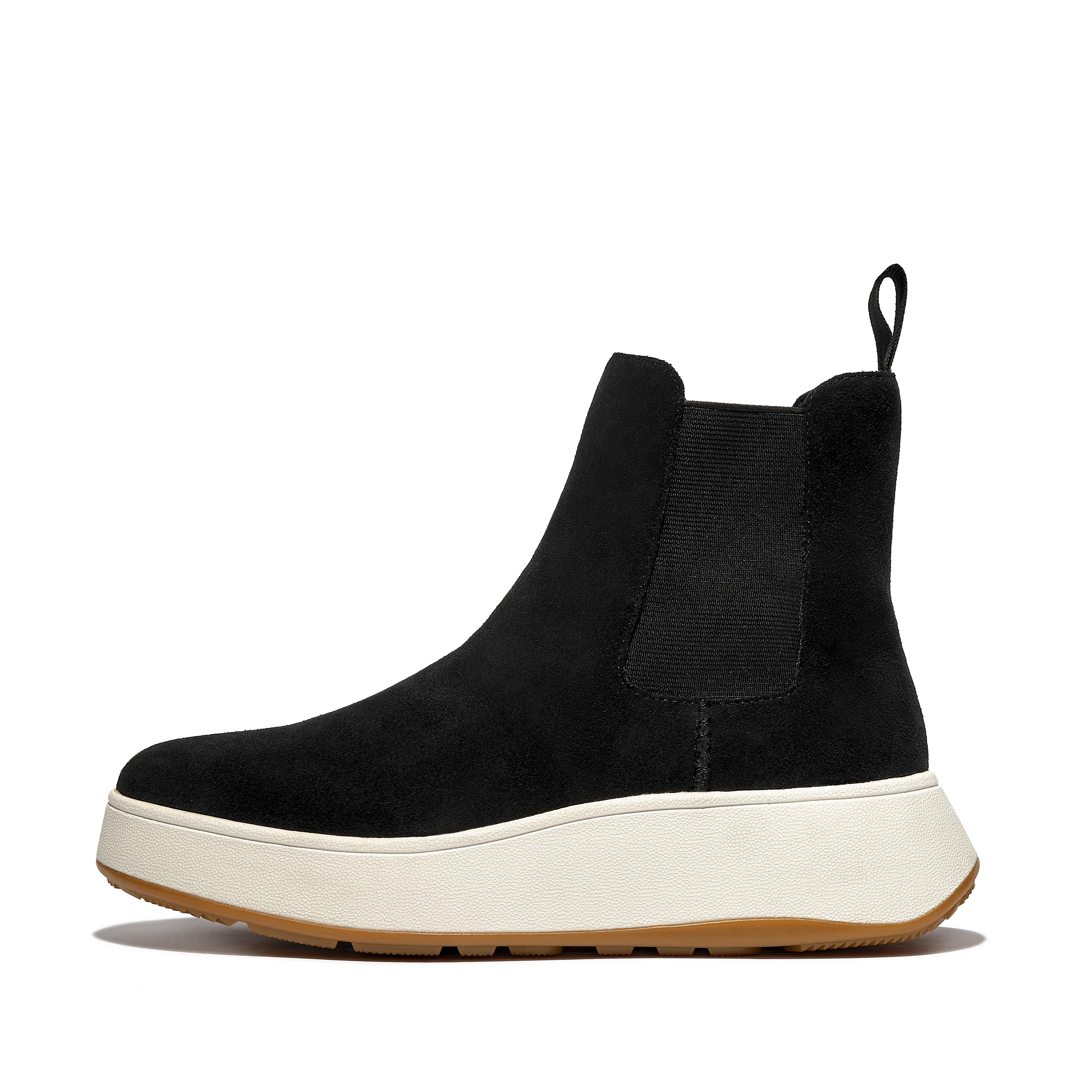 Women's F-Mode Black Flatform Chelsea Boots | FitFlop US