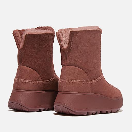 Women s F Mode Double Faced Shearling Suede Boots FitFlop US