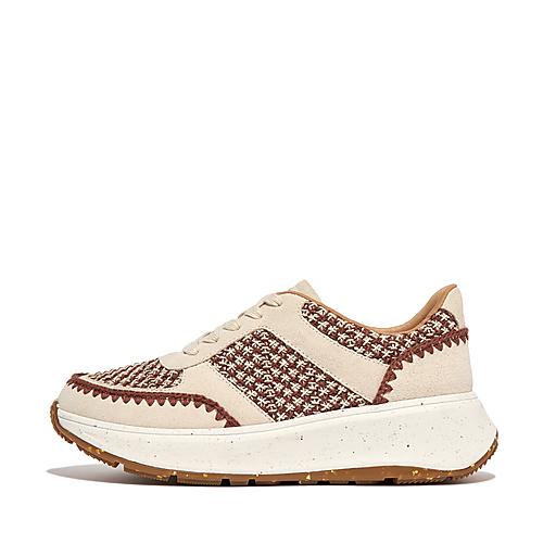 Women's F-Mode Suede-Crochet-Knit-Polyester Sneakers | FitFlop UK