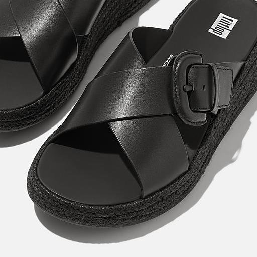 Women's F-Mode Leather Slides | FitFlop EU