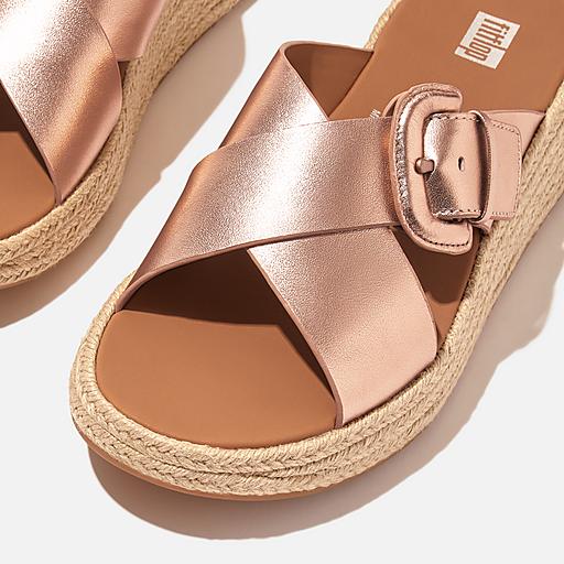 Gold espadrille platform sandals on sale