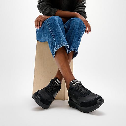 Women's F-Mode Flow Leather Sneakers | FitFlop US