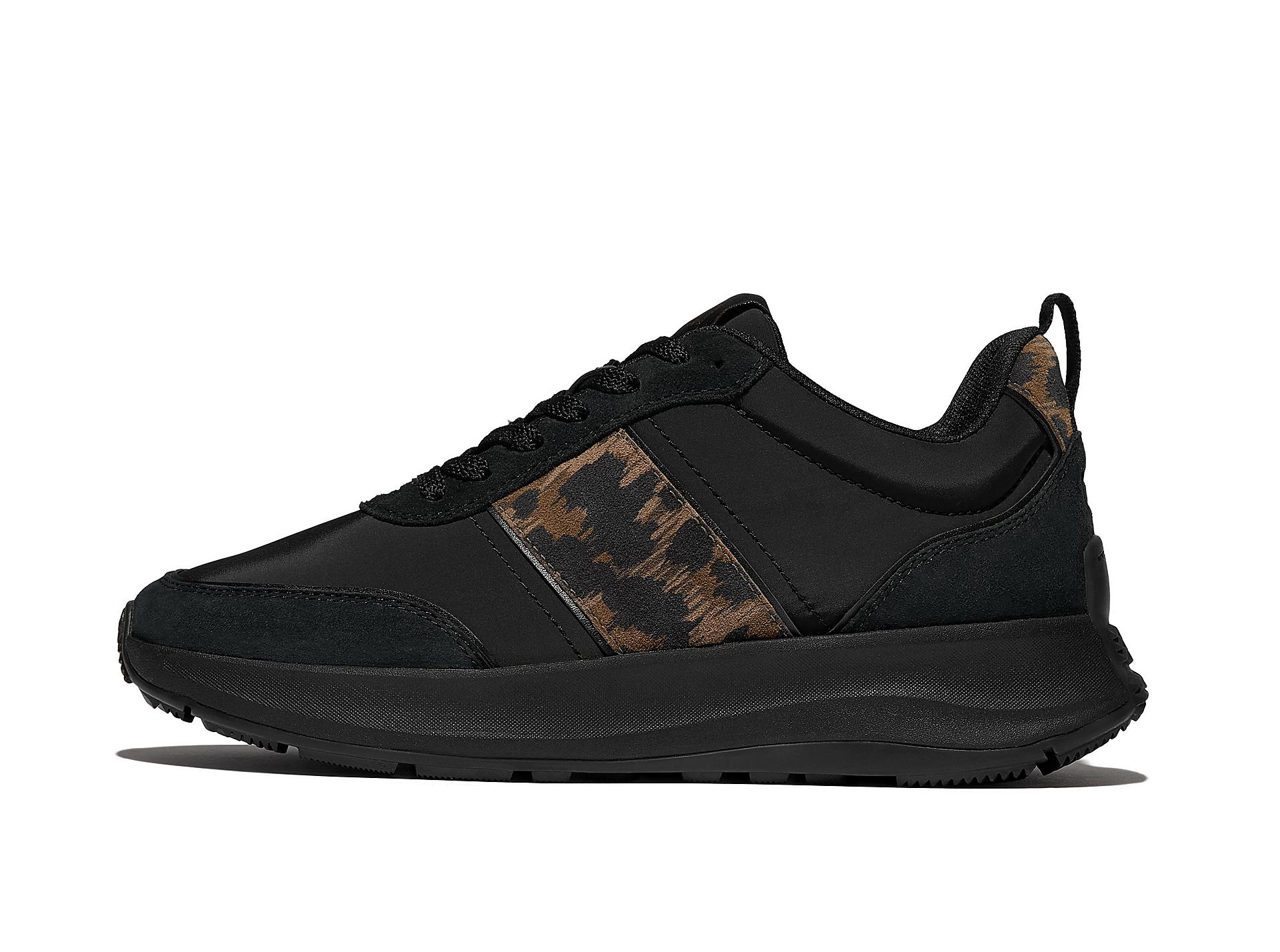 F-MODE Flow Leopard Suede/Fabric Sneakers