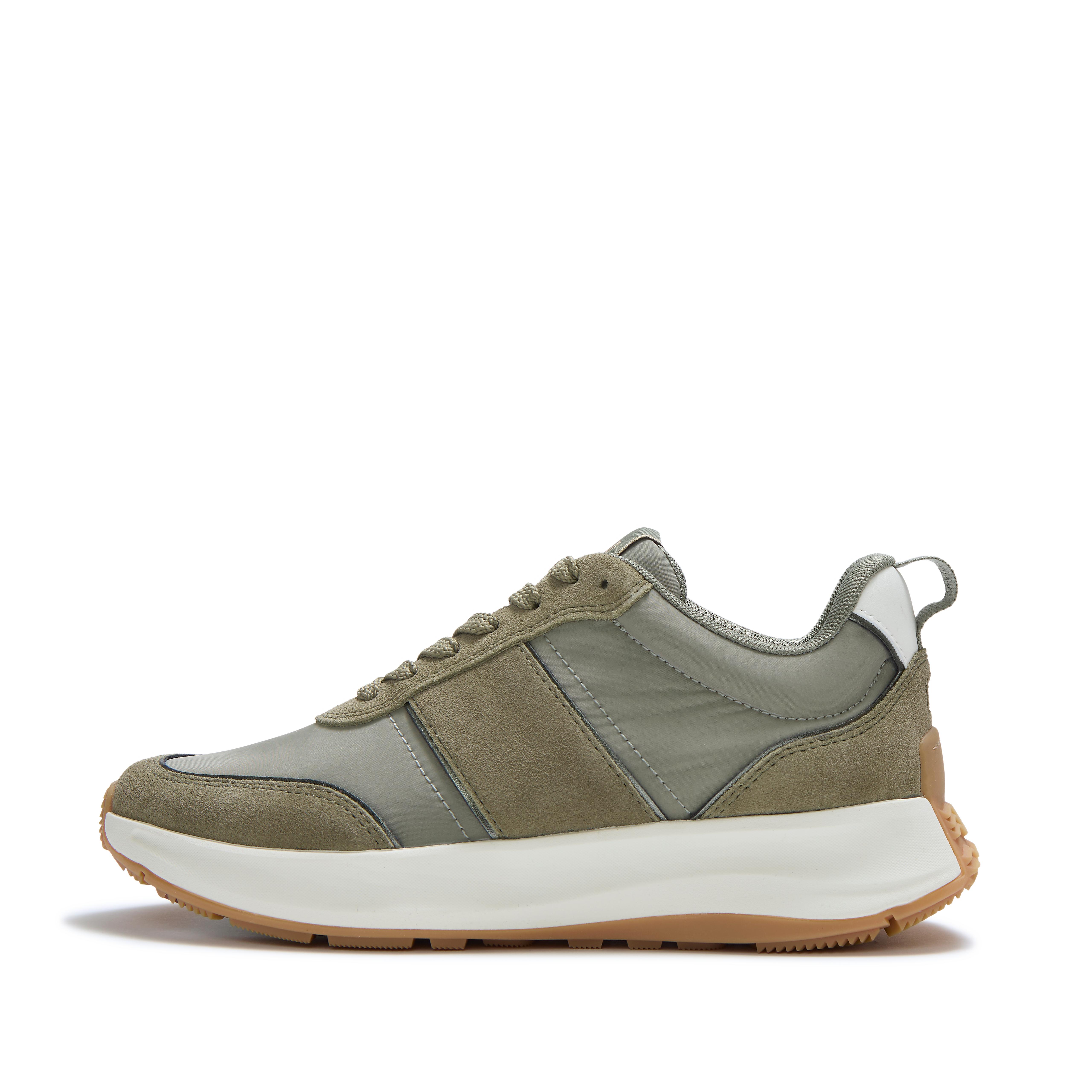 F-MODE Flow Metallic Suede Sneakers