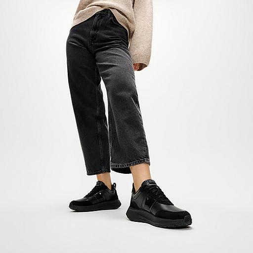 Women's F-Mode Flow Leather Sneakers | Fitflop EU