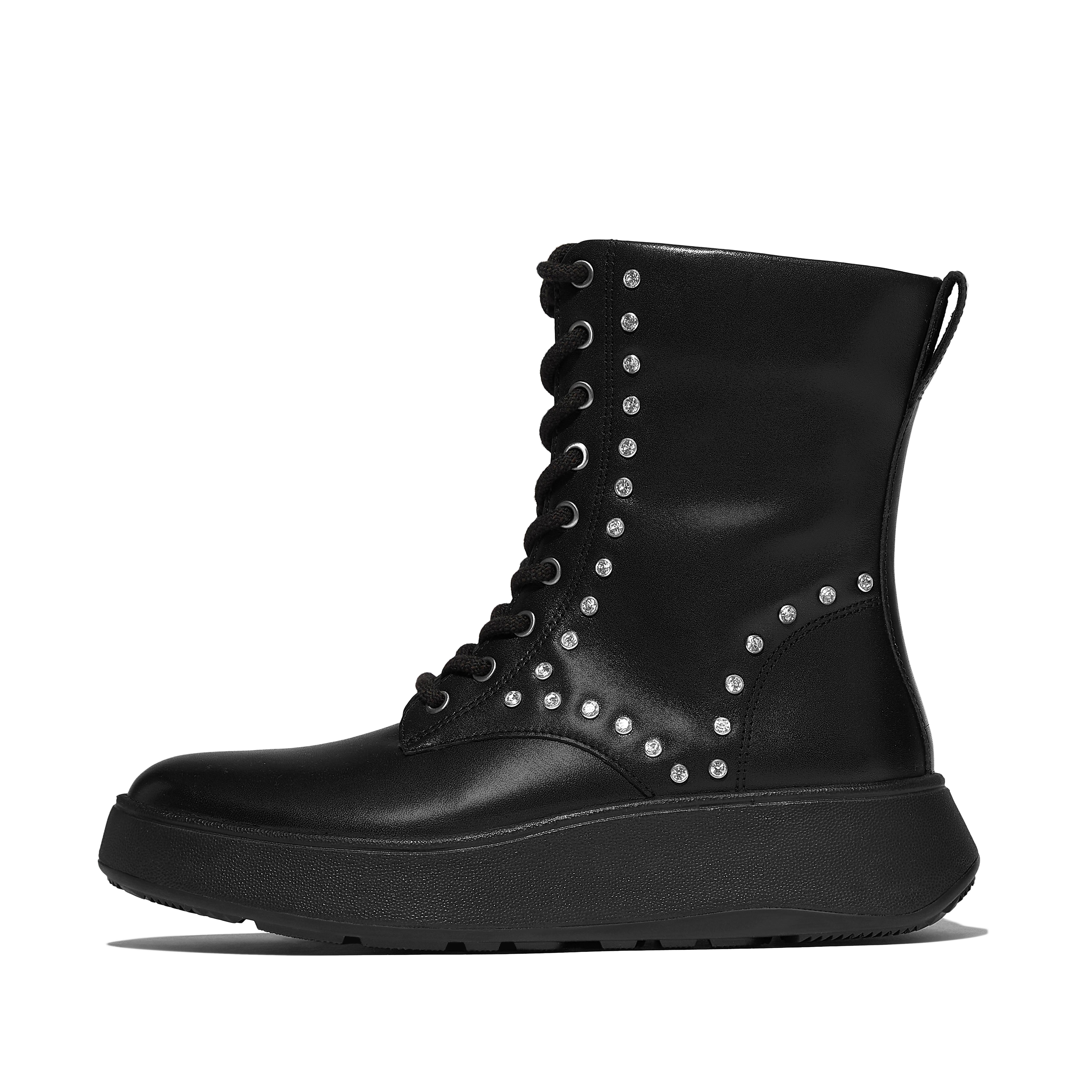 Women's F-Mode Gem-Trim Leather Boots | Fitflop EU