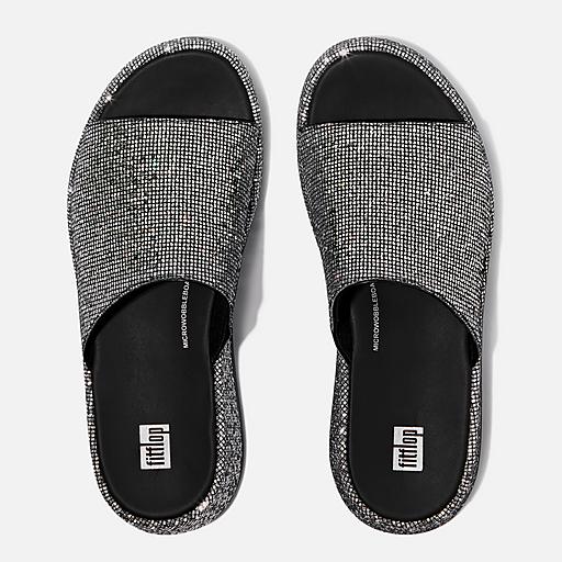 Women's F-Mode Glitterball Leather Slides | FitFlop US