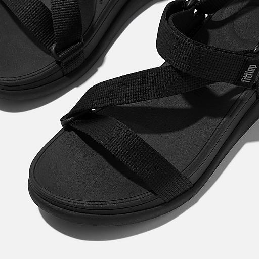 Women's F-Mode Polyester-Webbing-Nylon Back-Strap-Sandals