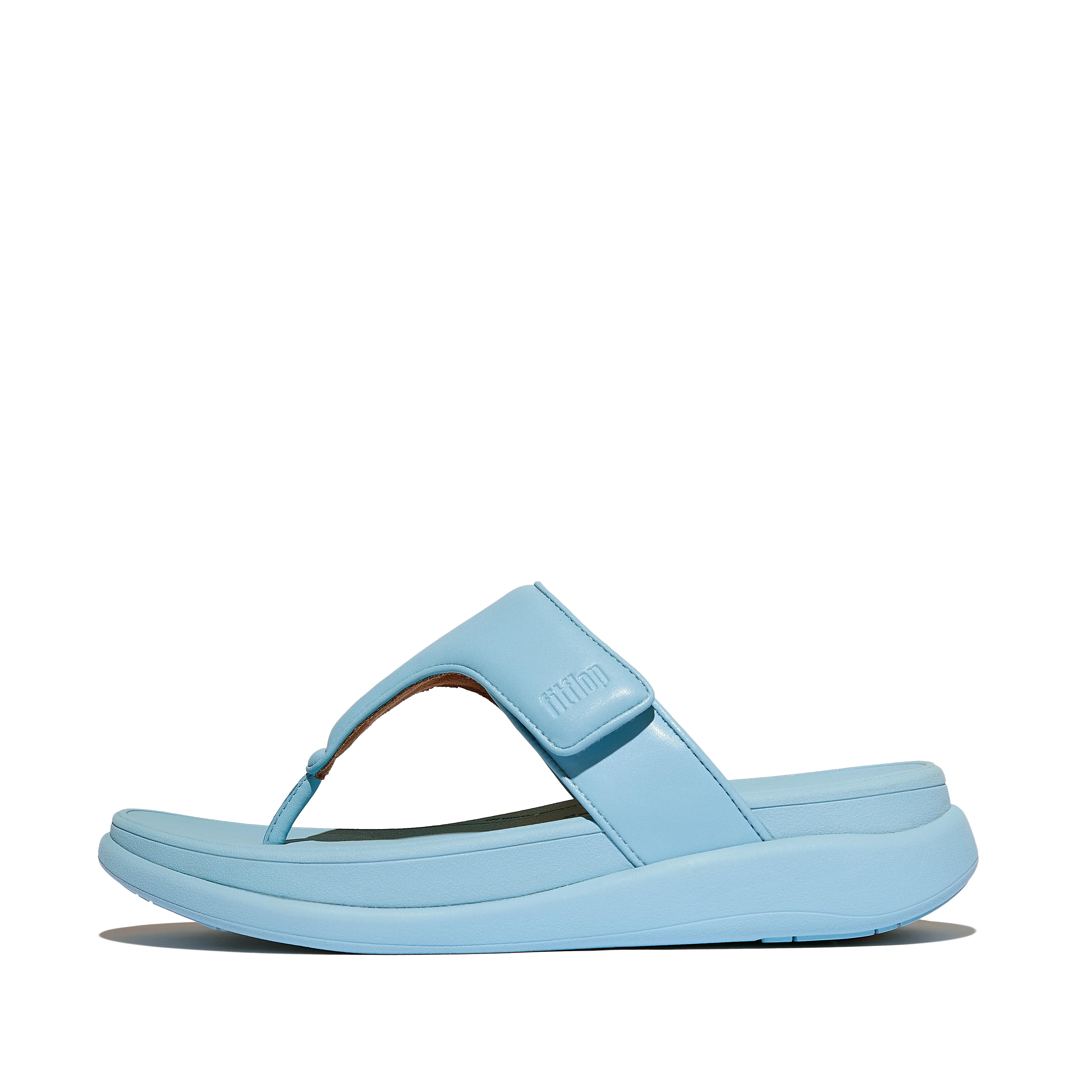 Women F-MODE Go Adjustable Toe-Post Sandals Pu