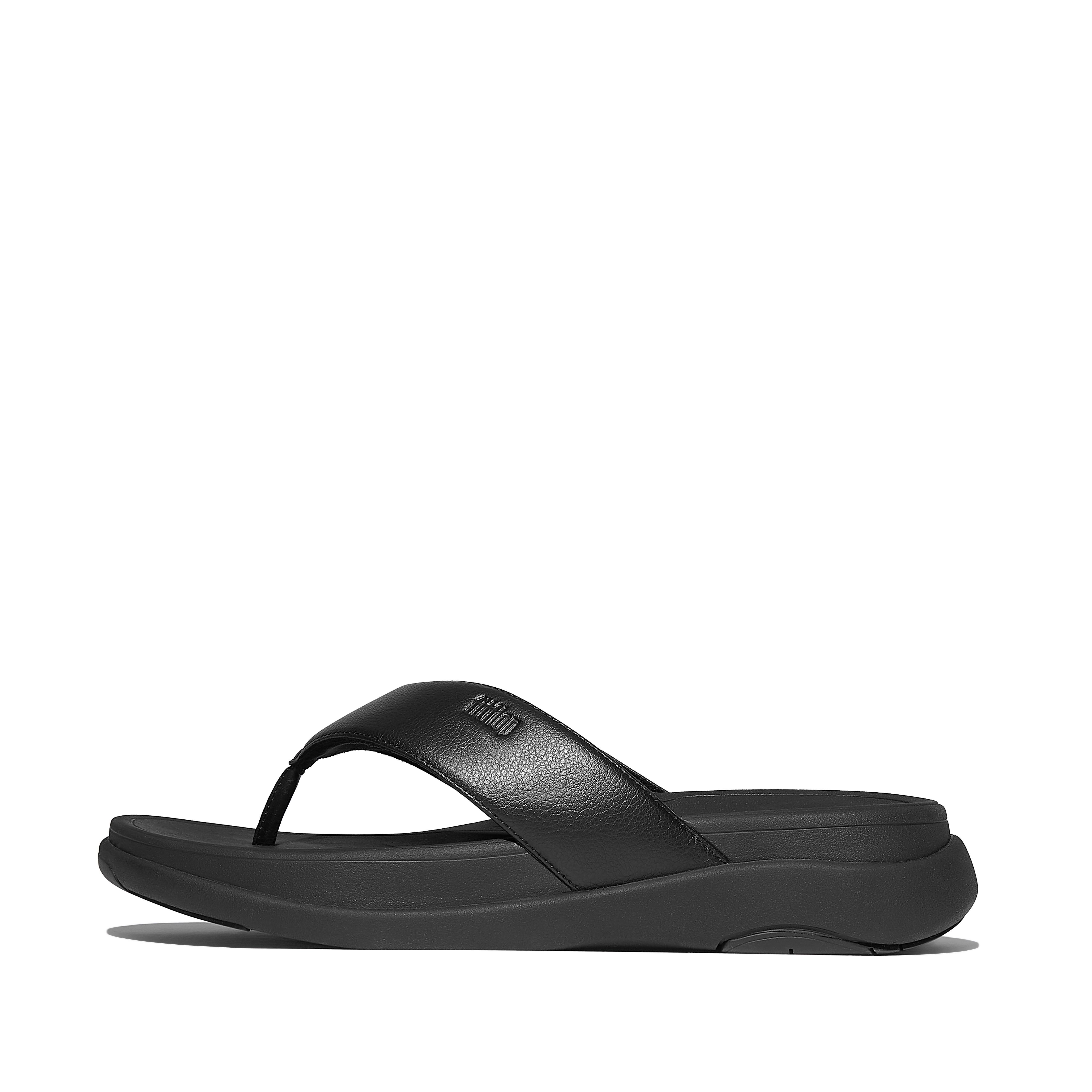 Fit Flop  F-Mode Go  Toe-Post Sandals Black  in Men's size 11
