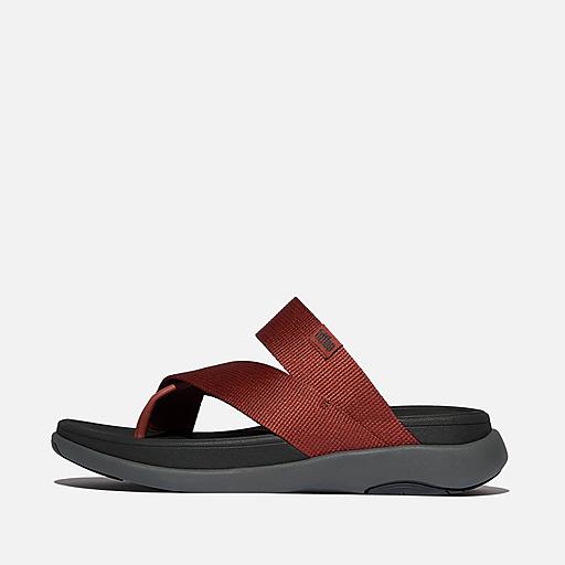 Fitflop Men’s 11 Sling Sandal Red Gray Comfort Shoe Fitflop | Shoes | Fitflop Mens 1 Sling Sandal Red Gray  main image 4