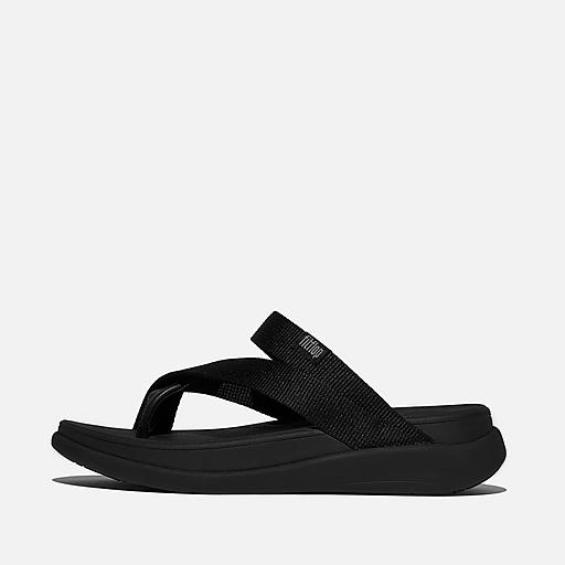 サンダル・ミュール FitFlop Skinny Backstrap Sandals Black J18-001 F-MODE-GO-WEBBING-FLATFORM-