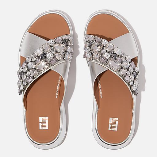 Women's F-Mode Leather Slides | FitFlop US