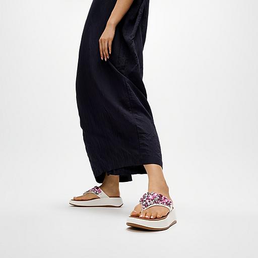 Women's F-Mode Jewel-Deluxe Leather Toe-Posts | FitFlop US