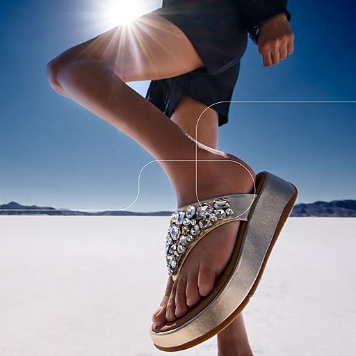 Women's F-Mode Leather Toe-Posts | FitFlop US