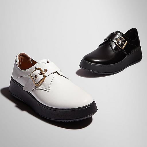 Leather flatform shoes online
