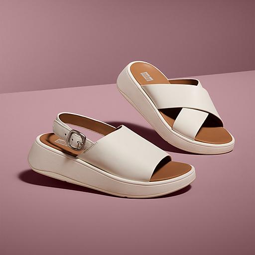 Women's F-Mode Leather Slides