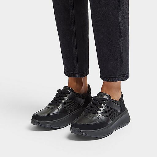 Women's F-Mode e01 Leather/Suede/Mesh Flatforms