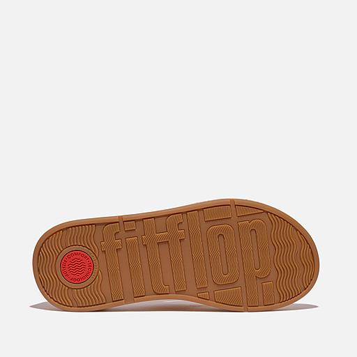 Fitflop F mode Leather twist Flatform Toe thongs Slides Golden US 5 Woman