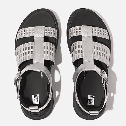 FitFlop Gray Sandle shoes size deals 6 US