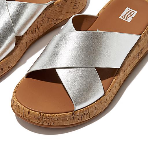 Silver best sale slides womens