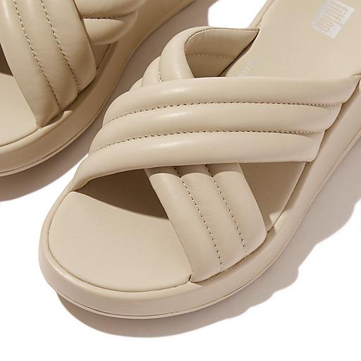 Zara quilted discount platform leather sandals