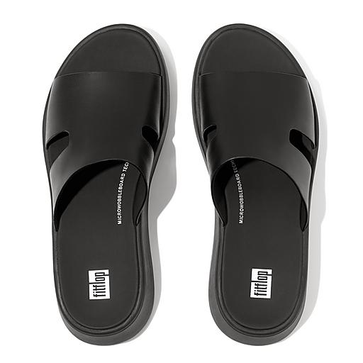 Women s F Mode Leather Slides FitFlop US