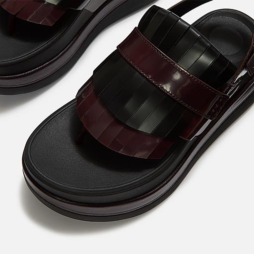 Women's F-Mode Stack Leather Toe-Posts | FitFlop US