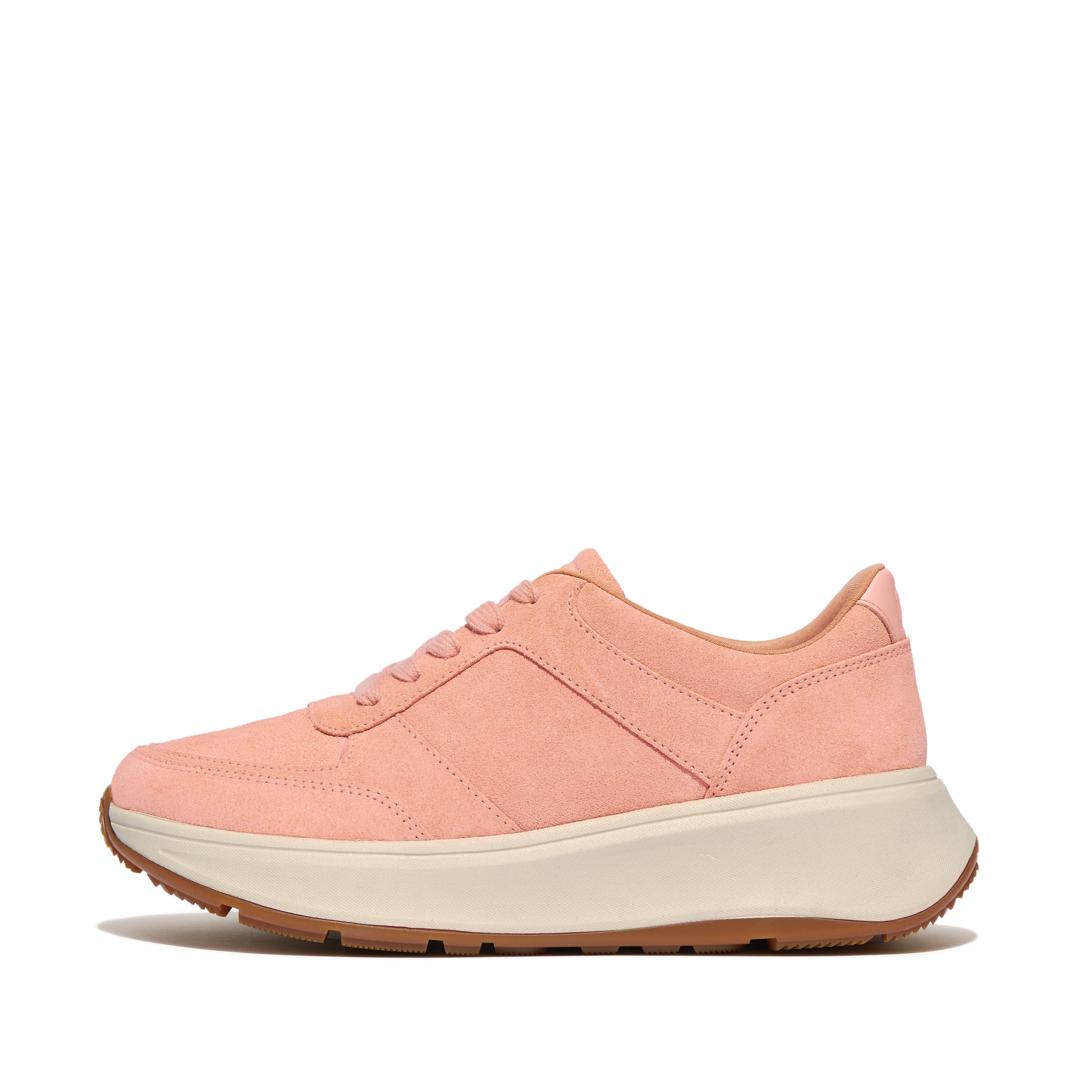 Women F-MODE Suede Flatform Trainers Suede/Leather, Outlet