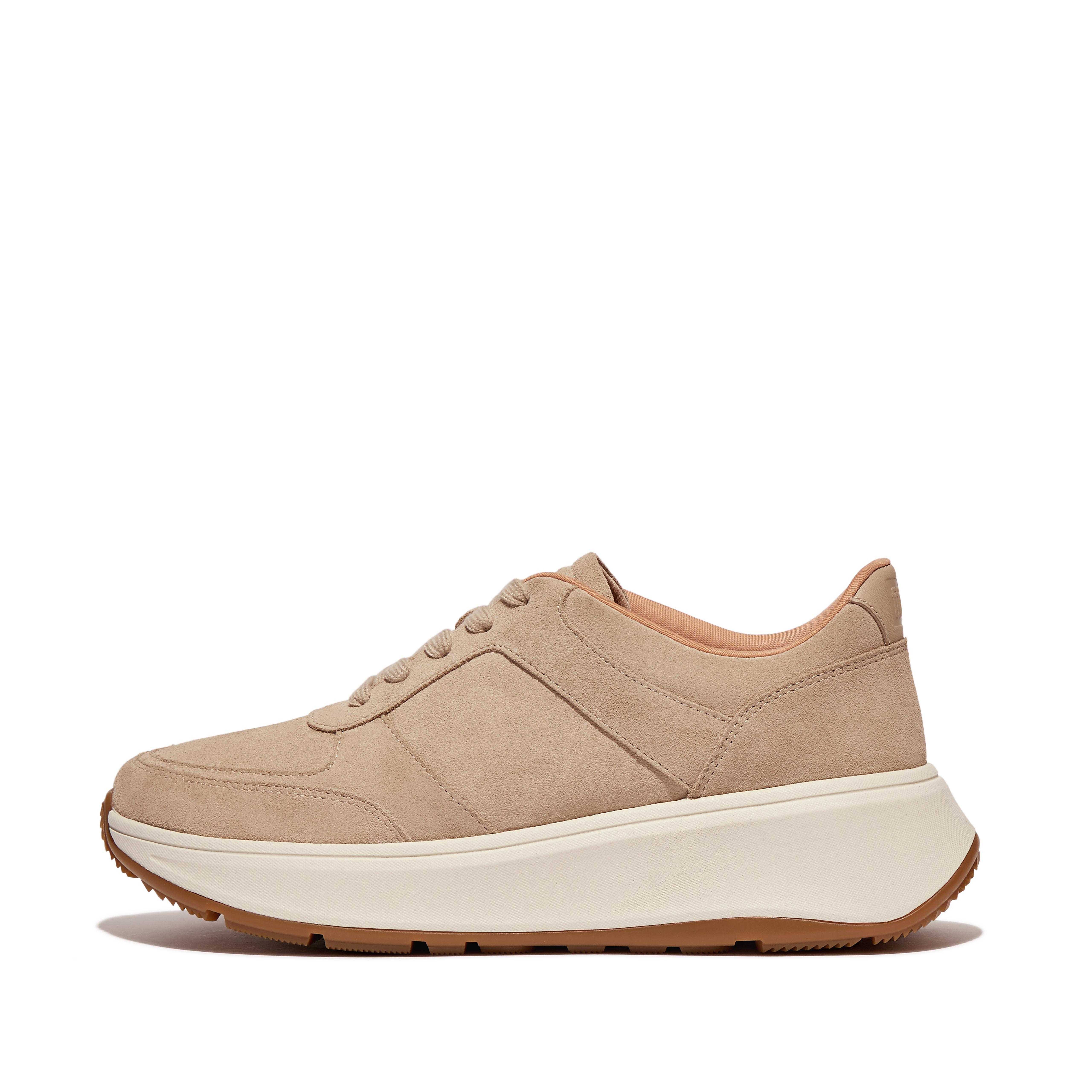 Women F-MODE Suede Flatform Trainers Suede/Leather, Outlet