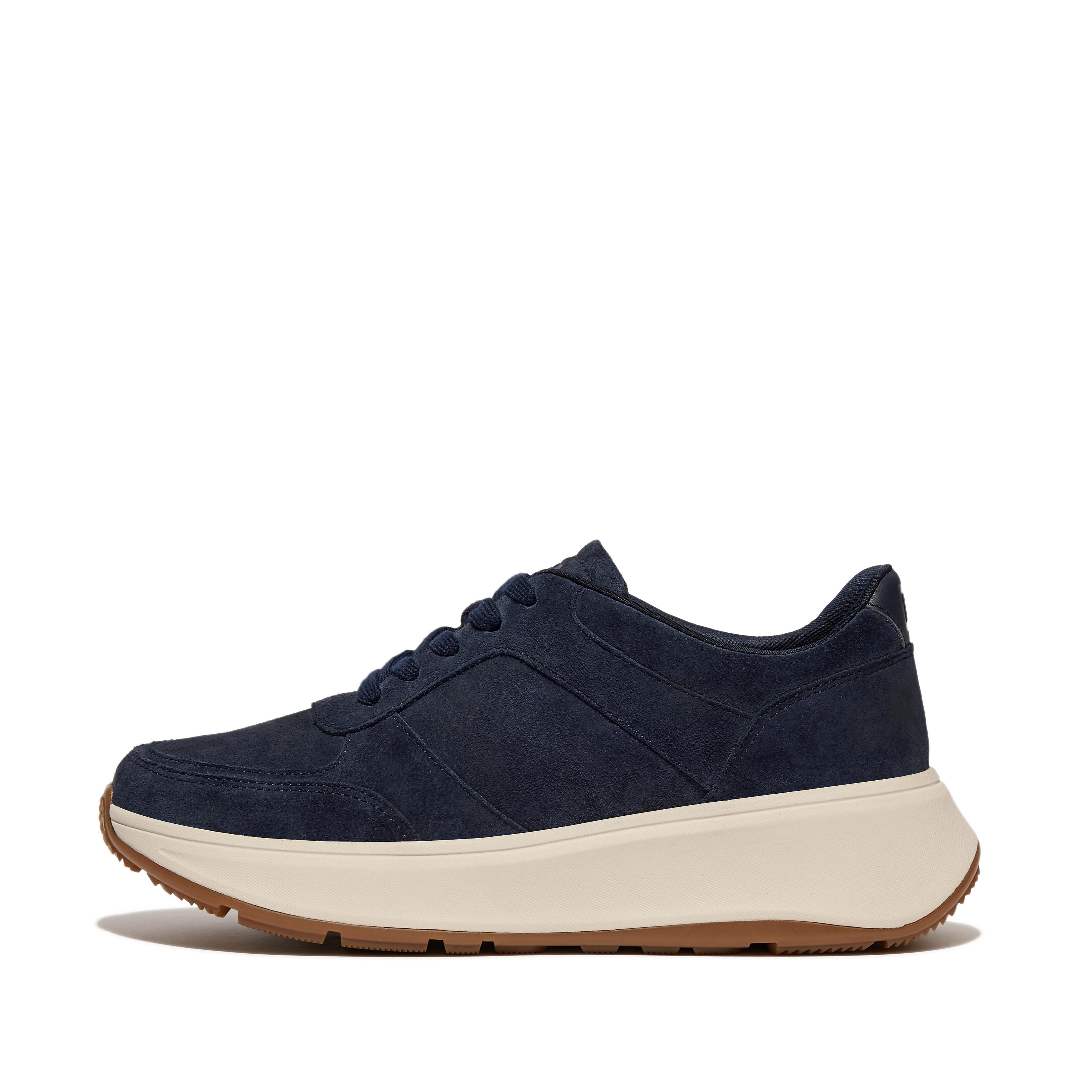 Women F-MODE Suede Flatform Trainers Suede/Leather, Outlet