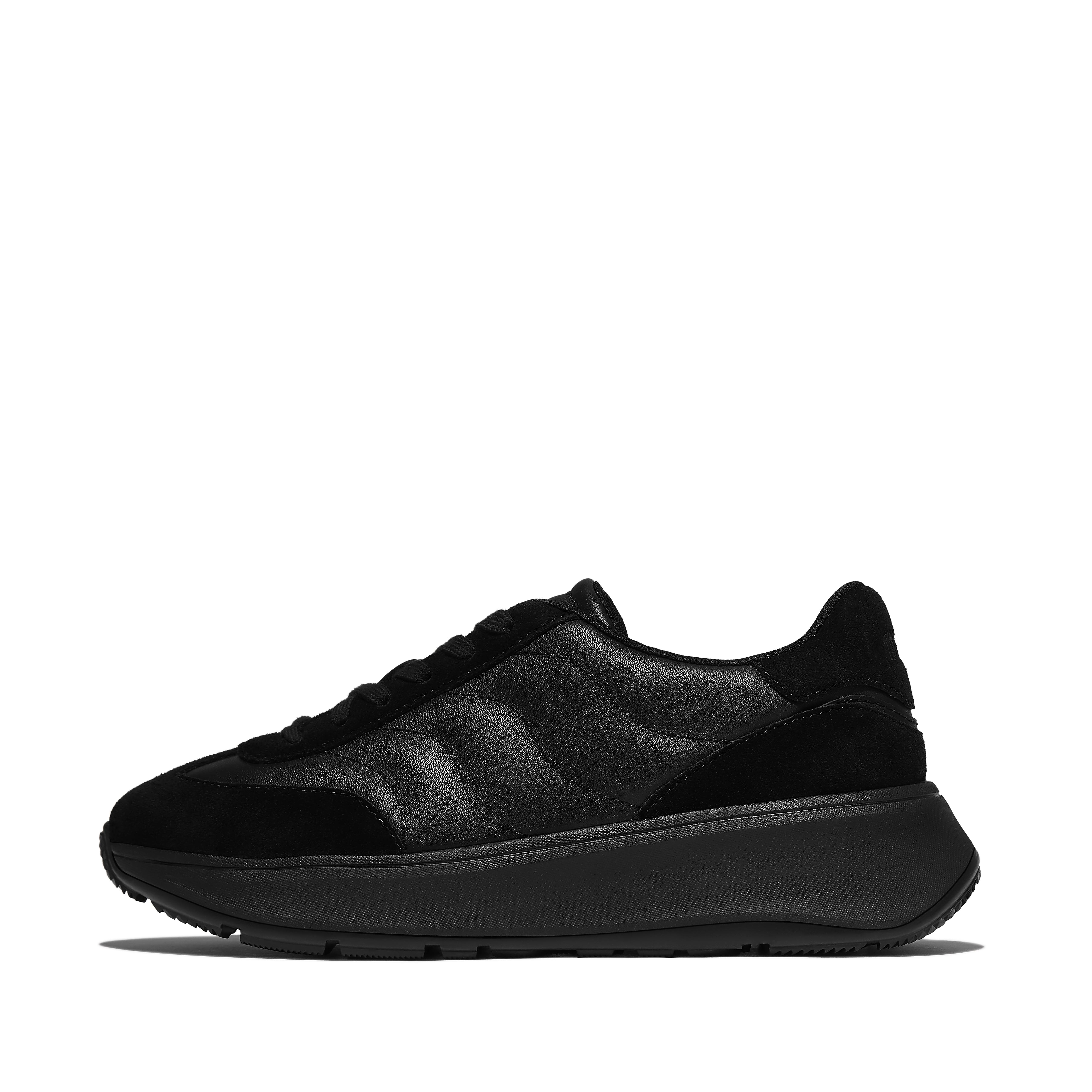 F-MODE T-Toe Wave Leather/Suede Sneakers