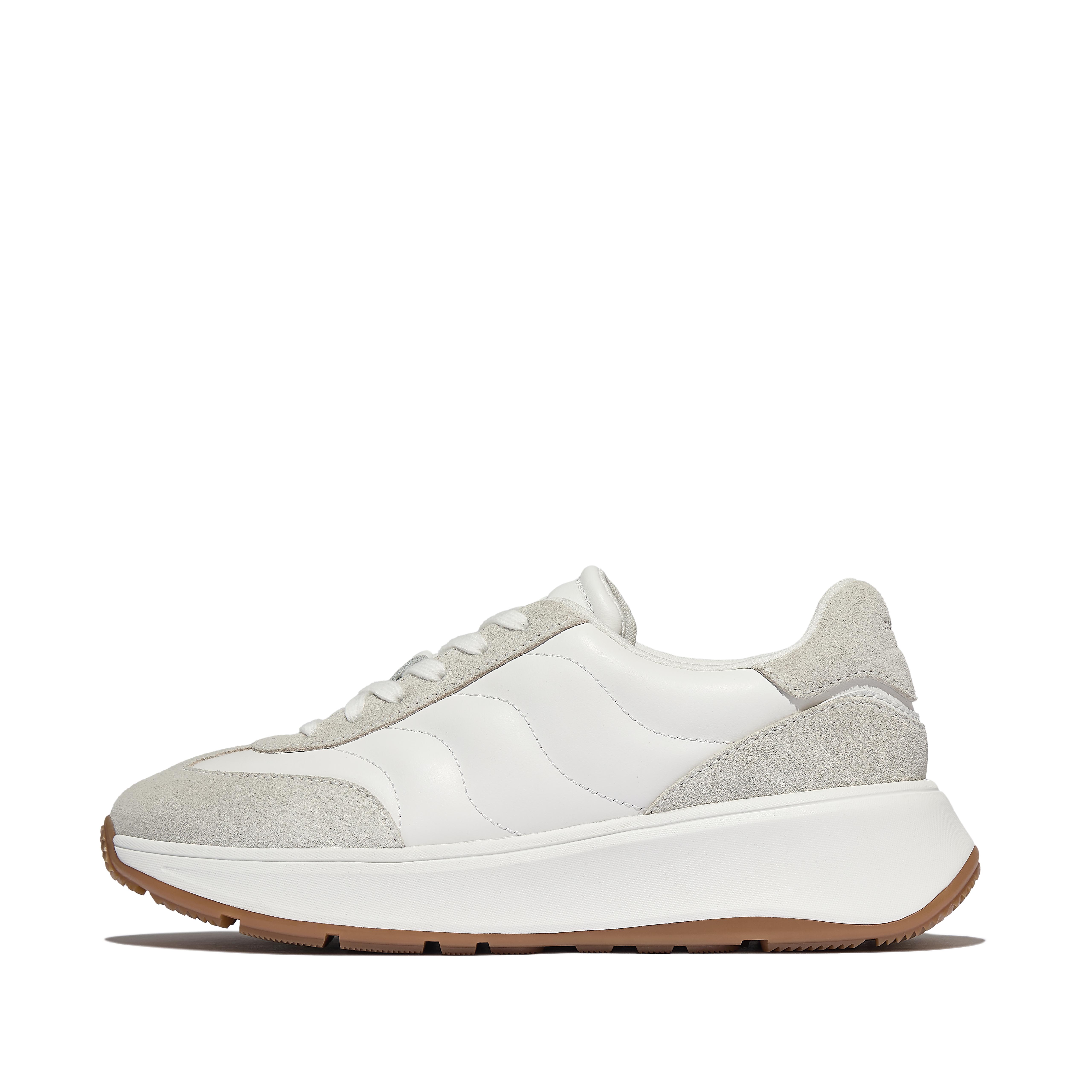 F-MODE T-Toe Wave Leather/Suede Sneakers