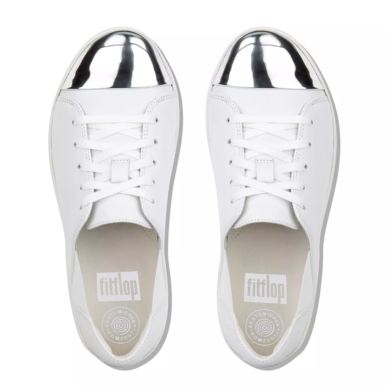 F-SPORTY mirror-toe leather sneakers