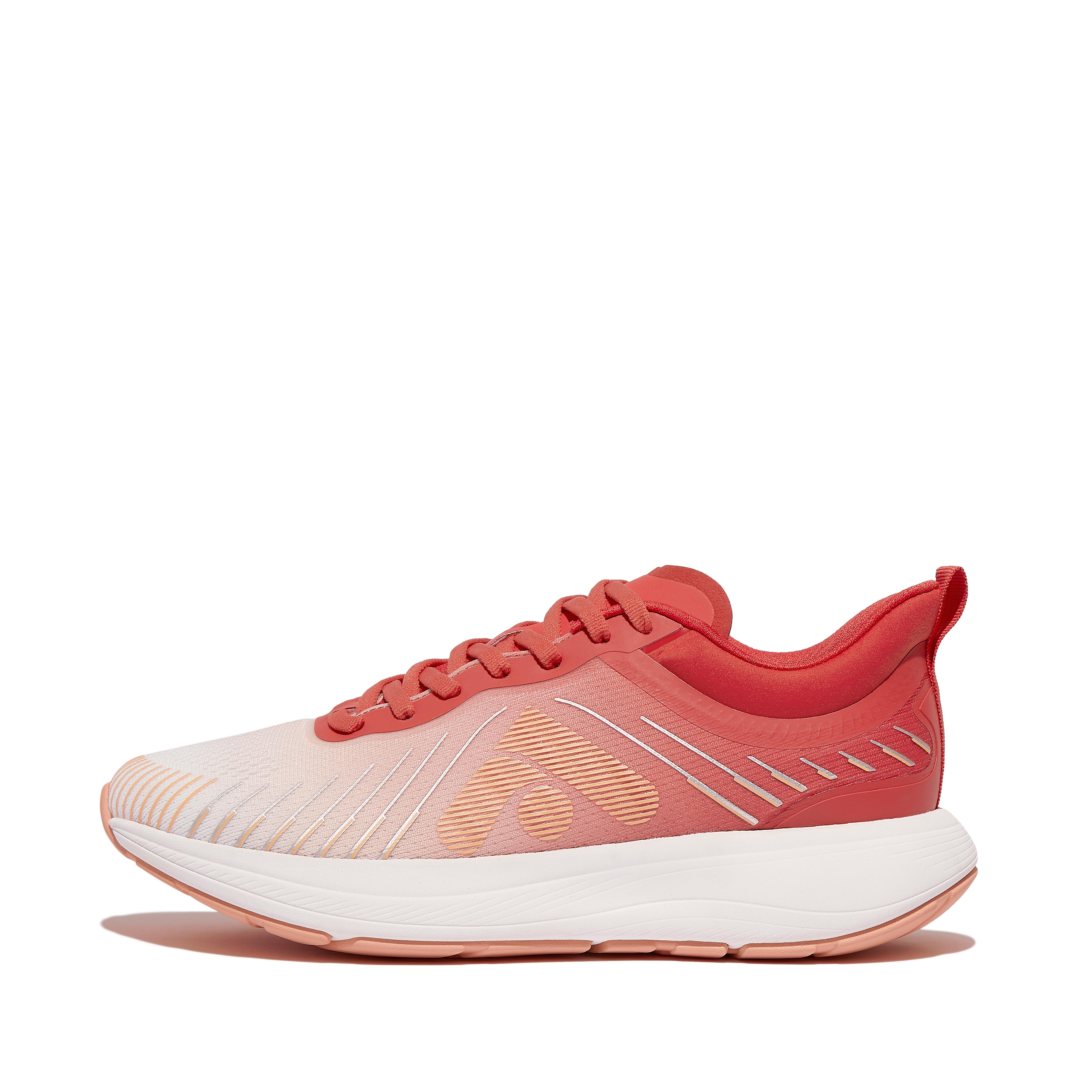 Fitflop Ombre-Edition Mesh Running/Sports Sneakers,red-coral-rosy/coral-blushy