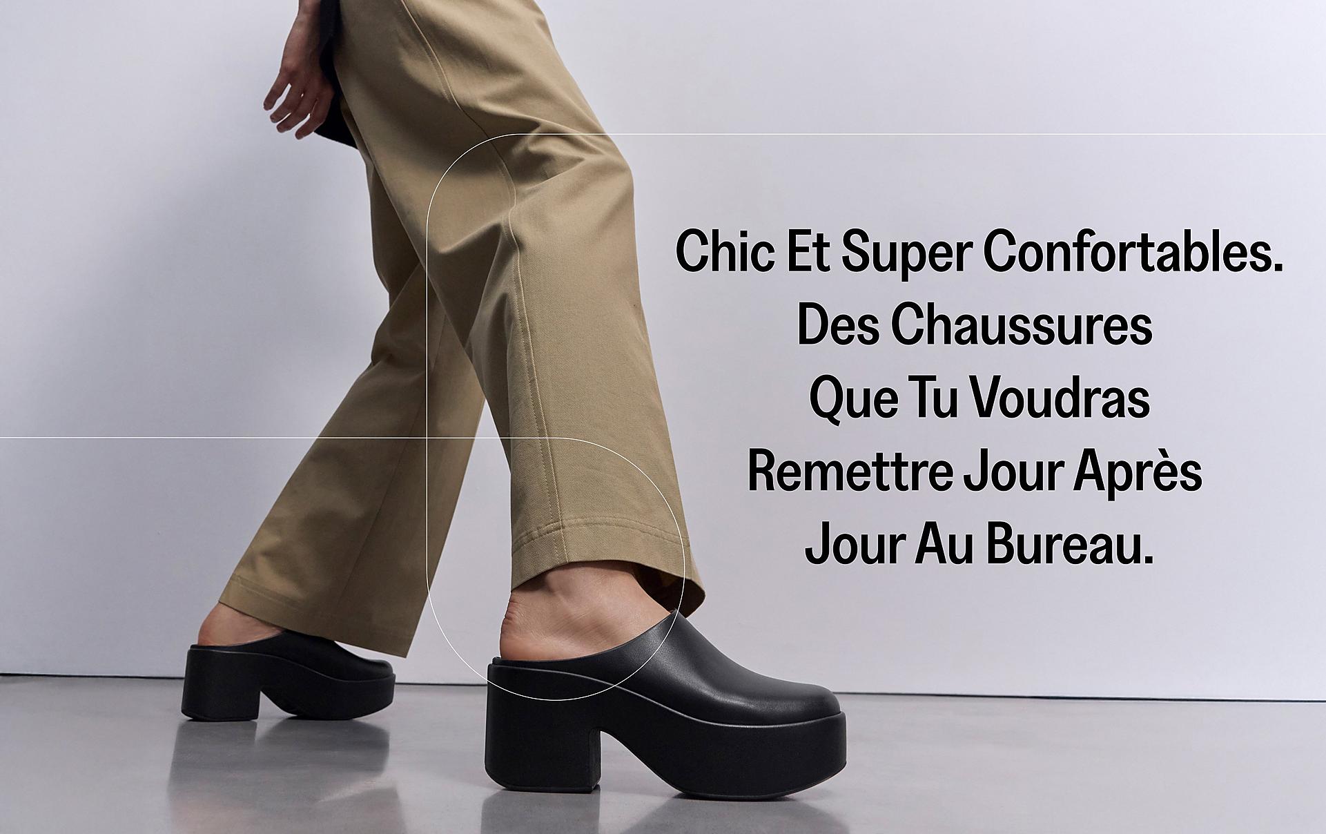 woman wearing PLATFFORMS Suede Heeled Mules from FitFlop