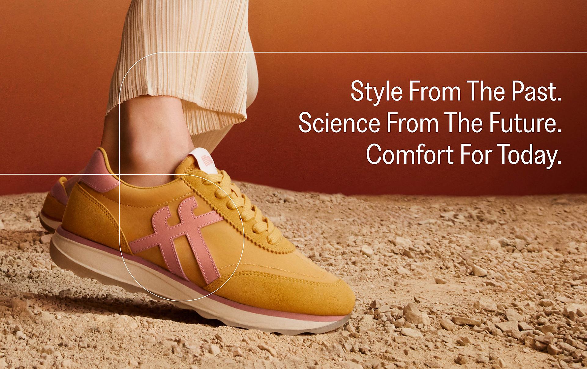 RETRO-Q Fabric/Suede Trainers