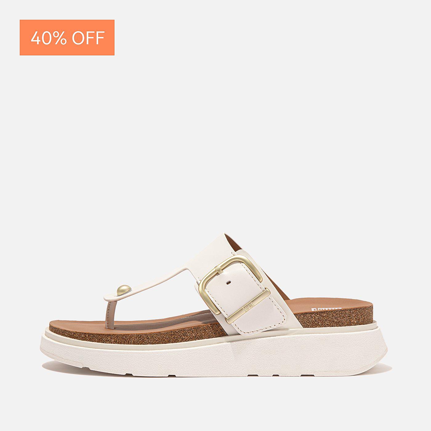 GEN-FF Buckle Leather Toe-Post Sandals