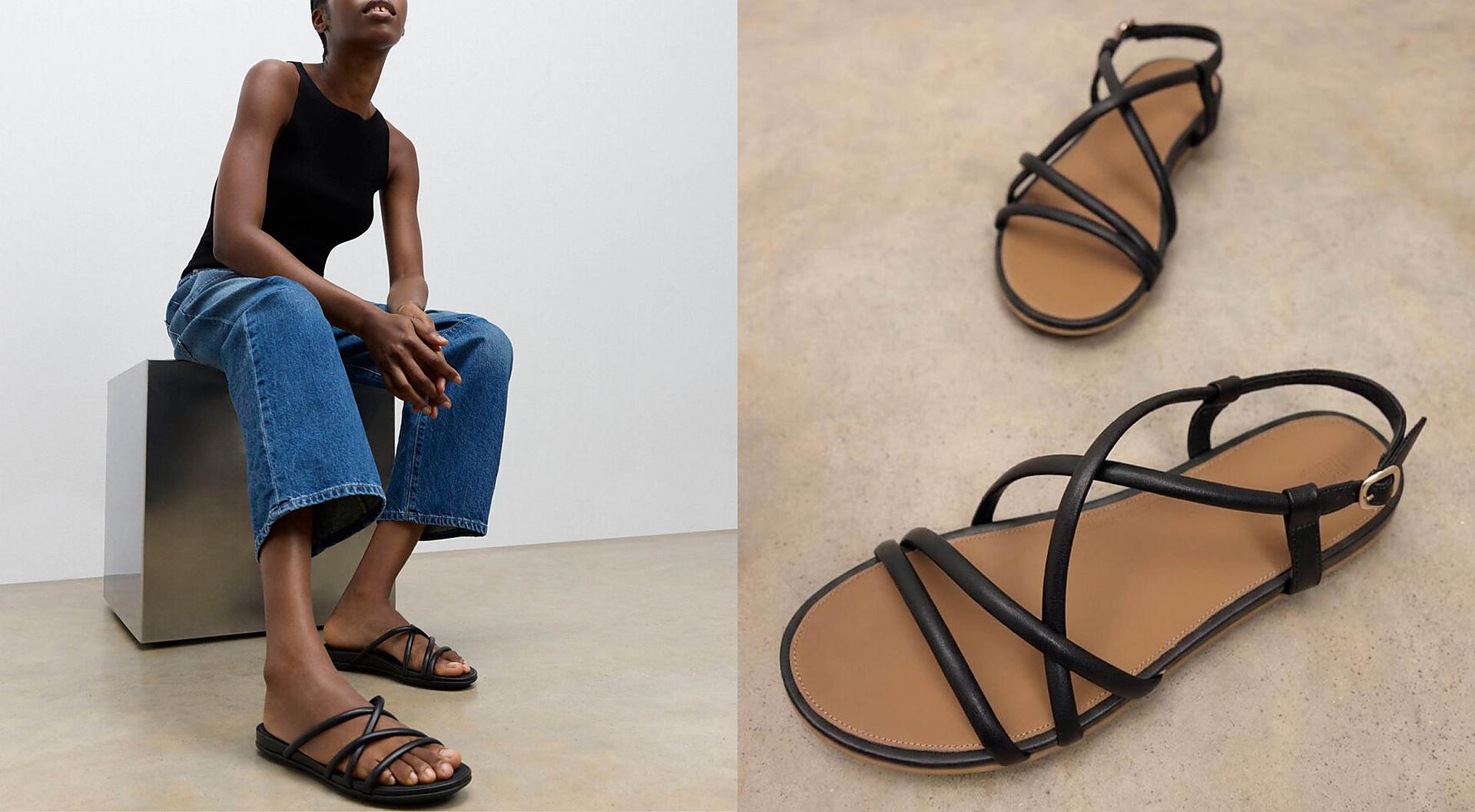 Women sitting down wearing Fitflop Gracie Strappy Sandals