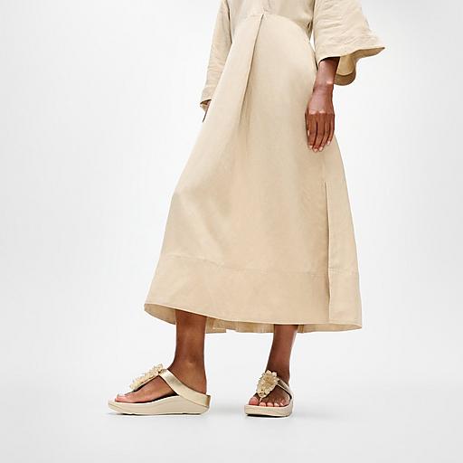Women's Fino Bead-Cluster Leather Toe-Posts | FitFlop US