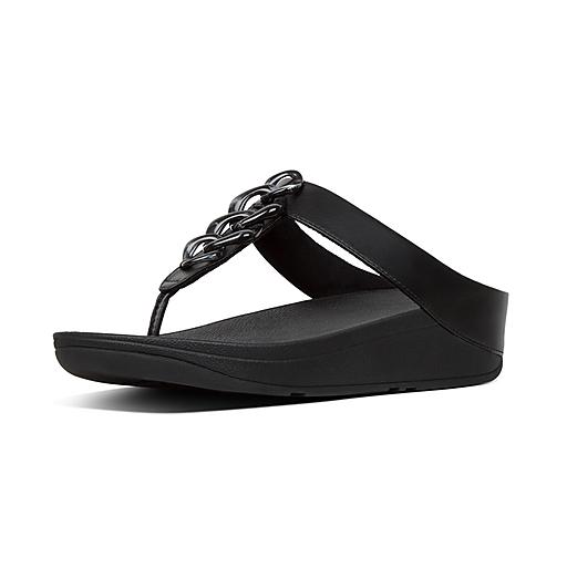 Women s FINO Faux Leather Toe Post Sandals FitFlop EU