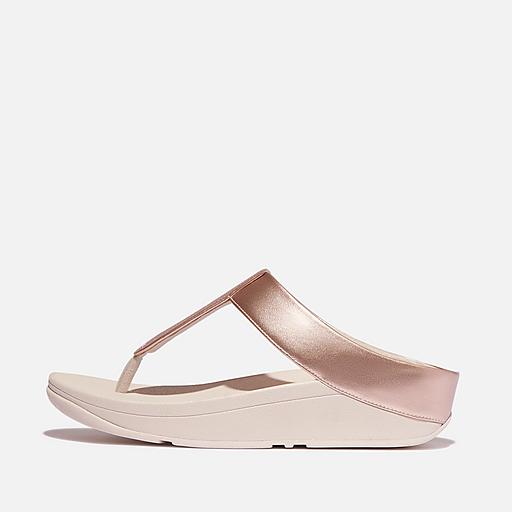 【FitFlop】Fino グリッター クォーツ Toe Post サンダル 厚底 Women's Fino Faux-Leather-Pu-Crystal-Covered-Microfibre Toe