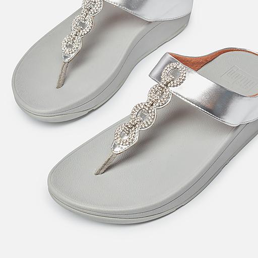 Women's Fino Sparkle Faux-Leather Toe-Posts | Fitflop EU