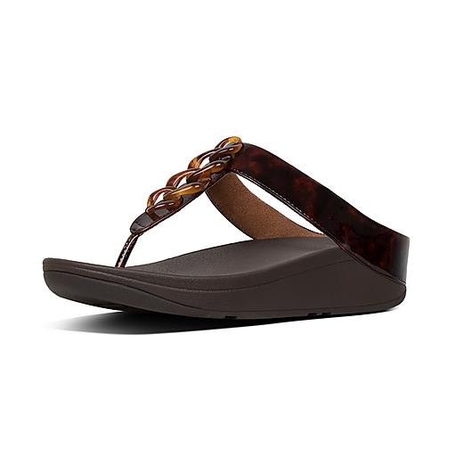 Women s FINO Faux Leather Toe Thongs FitFlop CA