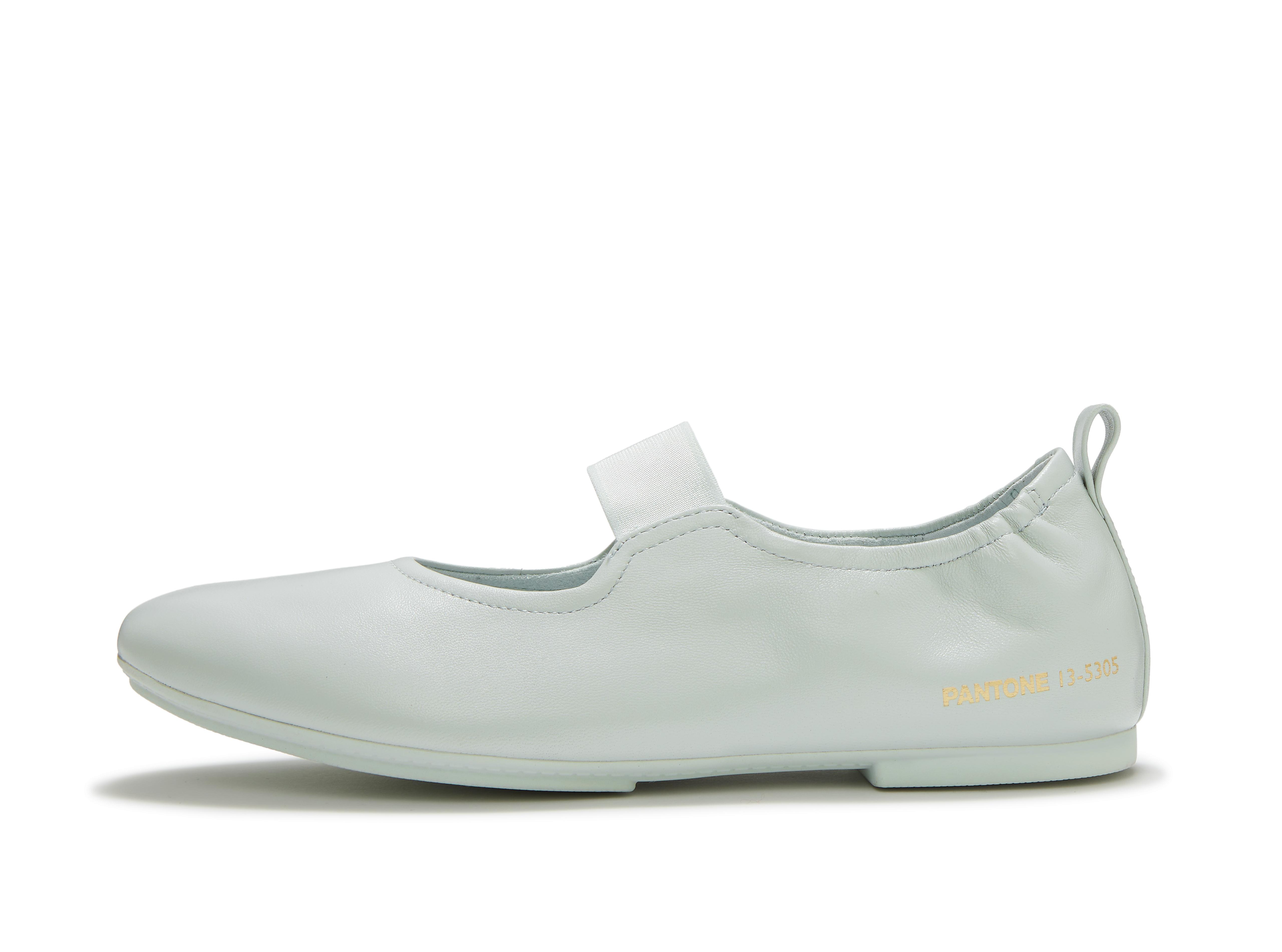 DELICATO X PANTONE Poise Leather Mary-Janes