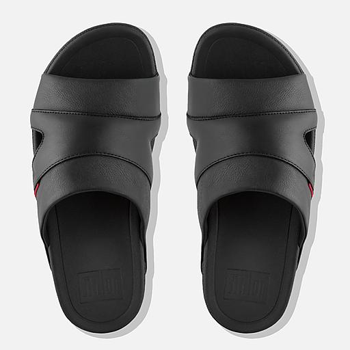 Men's FREEWAY III Leather Slides | FitFlop US Men's FREEWAY III Leather Slides | FitFlop US