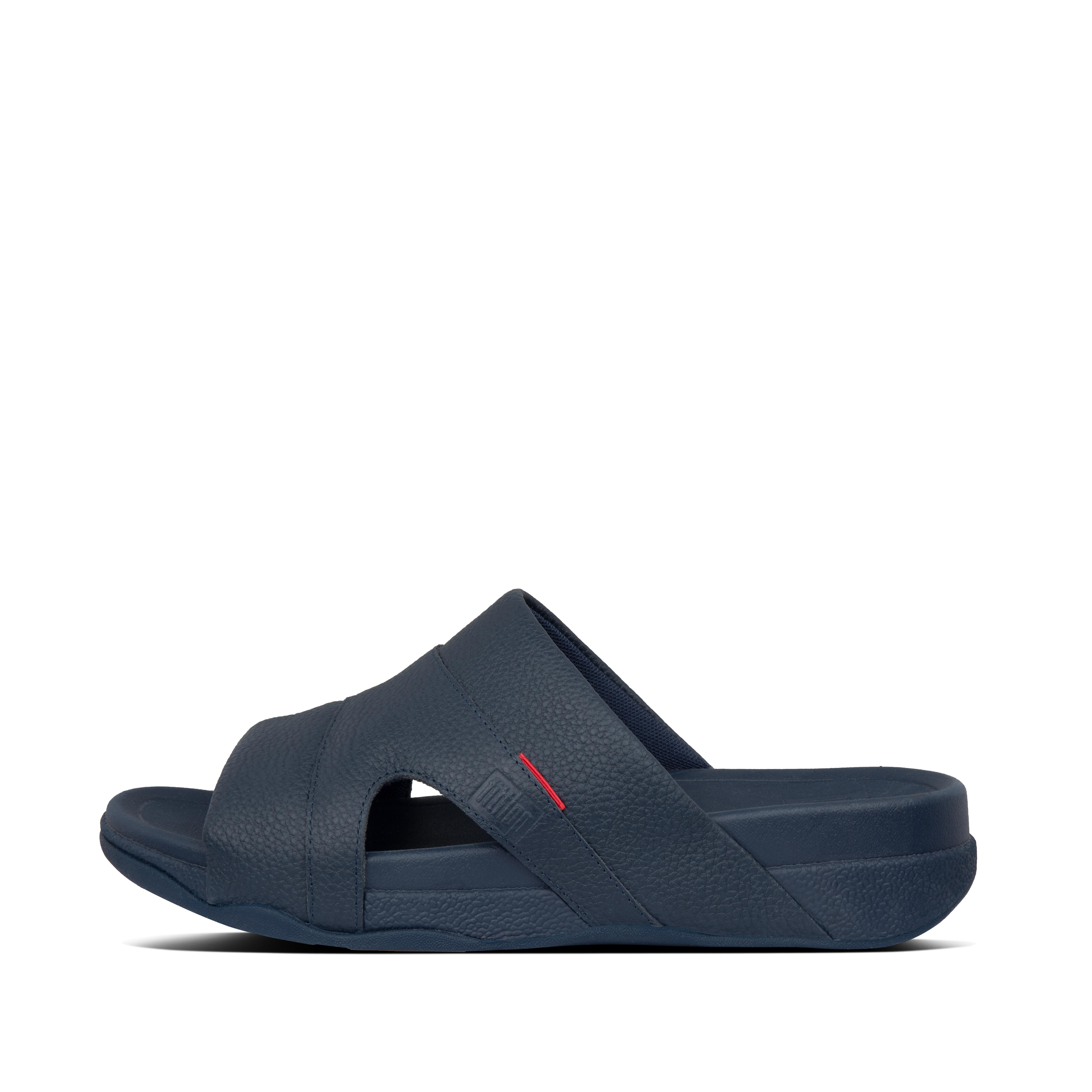 Mens Freeway Leather Slides | FitFlop US